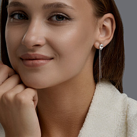 Серьги SOKOLOV - Серебро 925, Горный хрусталь (арт. 92025349)