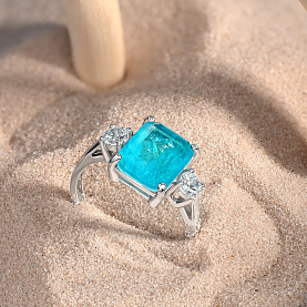 Кольцо Talant - Серебро 925, Горный хрусталь, Фианит (арт. 20-72-0П01-15365)