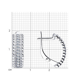 Серьги SOKOLOV - Серебро 925, Фианит (арт. 94023553)