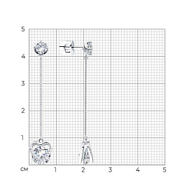 Серьги SOKOLOV - Серебро 925, Фианит (арт. 94023472)