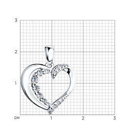 Подвеска SOKOLOV - Серебро 925, Фианит (арт. 94031773)