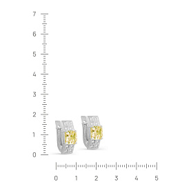 Серьги Кабаровских - Серебро 925, Бриллианит, Фианит (арт. 12-775-11600)