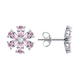 Серьги SOKOLOV - Серебро 925, Фианит (арт. 94027180-91)