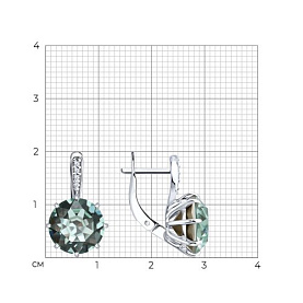 Серьги Diamant - Серебро 925, Кристалл, Фианит (арт. 94-120-00397-1)