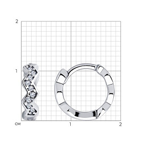 Серьги SOKOLOV - Серебро 925, Фианит (арт. 94025970)