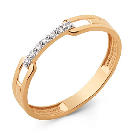 Кольцо ЮФ Династия - Золото 585, Фианит (арт. 027471-1102)