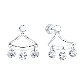 Серьги Diamant - Серебро 925, Фианит (арт. 94-122-00173-1)