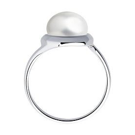 Кольцо Diamant - Серебро 925, Жемчуг культивированный, Фианит (арт. 94-310-01111-1)