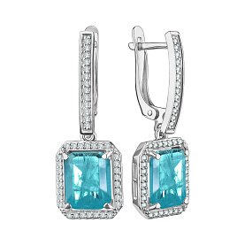 Серьги Talant - Серебро 925, Горный хрусталь, Фианит (арт. 14-72-0П01-15362)