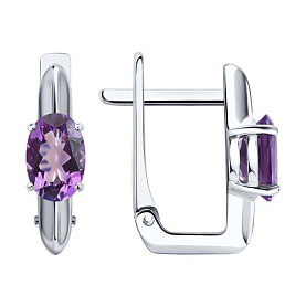 Серьги SOKOLOV - Серебро 925, Аметист (арт. 92025347)