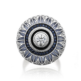 Кольцо Кабаровских - Серебро 925, Фианит (арт. 11-400-0101)