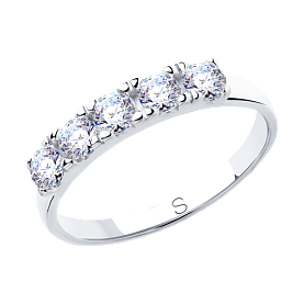 Кольцо SOKOLOV - Серебро 925, Фианит (арт. 94012895)