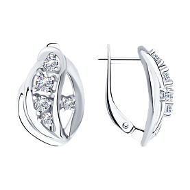 Серьги Diamant - Серебро 925, Фианит (арт. 94-120-00536-1)