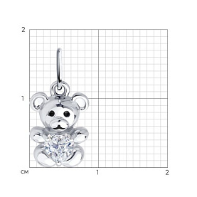 Подвеска Diamant - Серебро 925, Фианит, Эмаль (арт. 94-130-02321-1)
