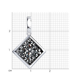 Подвеска Diamant - Серебро 925, Кристальная ткань (арт. 94-130-00098-1)