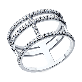 Кольцо SOKOLOV - Серебро 925, Фианит (арт. 94013702)