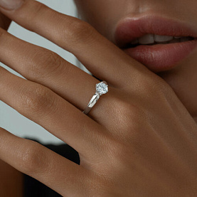 Кольцо SOKOLOV - Серебро 925, Фианит (арт. 94013650)