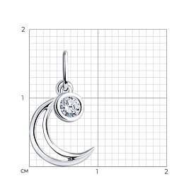 Подвеска SOKOLOV - Серебро 925, Фианит (арт. 94032873)
