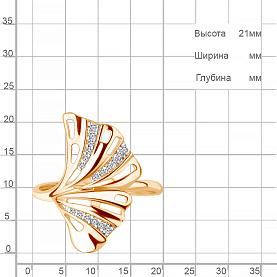 Кольцо Аквамарин - Серебро 925, Фианит (арт. 600863А.6)
