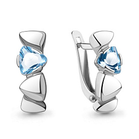Серьги Аквамарин - Серебро 925, Топаз (арт. 4766505.5)