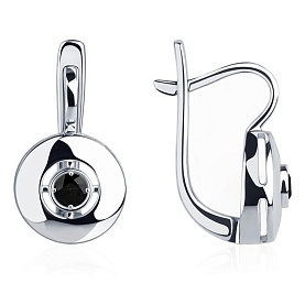 Серьги Platinum Lab. - Платина 950 (арт. ПС-033Ч-01)