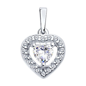 Подвеска SOKOLOV - Серебро 925, Фианит (арт. 94032826)