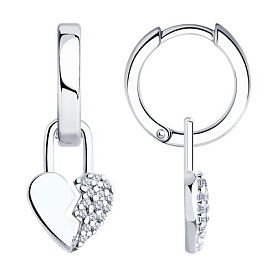 Серьги SOKOLOV - Серебро 925, Фианит (арт. 94026430)