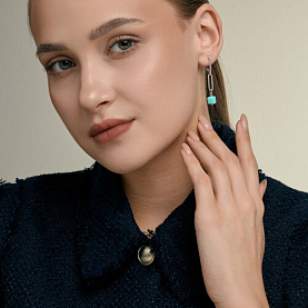 Серьги Diamant - Серебро 925, Стекло (арт. 94-121-00312-1)