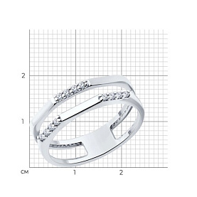 Кольцо SOKOLOV - Серебро 925, Фианит (арт. 94013844)