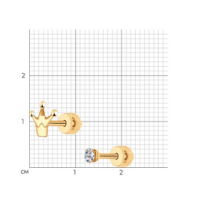 Серьги SOKOLOV - Золото 375, Фианит (арт. 027271-4)