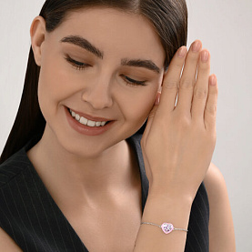 Браслет SOKOLOV - Серебро 925, Фианит, Эмаль (арт. 94051530)