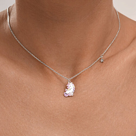 Колье SOKOLOV - Серебро 925, Фианит, Эмаль (арт. 94071537)