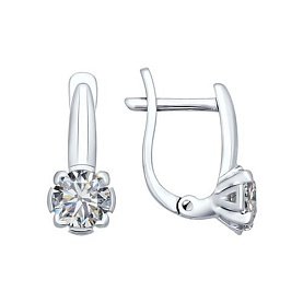 Серьги SOKOLOV - Серебро 925, Фианит (арт. 94025662)