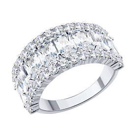 Кольцо SOKOLOV - Серебро 925, Фианит (арт. 94014884-91)