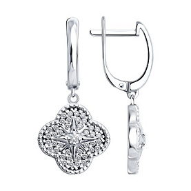 Серьги SOKOLOV - Серебро 925, Фианит (арт. 94027773)