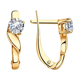 Серьги SOKOLOV - Серебро 925, Фианит (арт. 93020015)