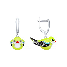 Серьги SOKOLOV - Серебро 925, Эмаль (арт. 94021700)