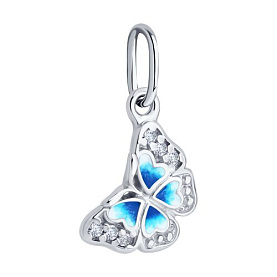 Подвеска SOKOLOV - Серебро 925, Фианит, Эмаль (арт. 94033280)