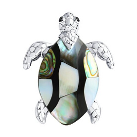 Брошь SOKOLOV - Серебро 925, Перламутр, Фианит (арт. 83040027)