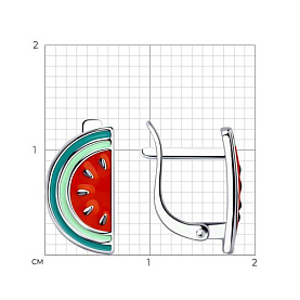 Серьги SOKOLOV - Серебро 925, Эмаль (арт. 94024096)