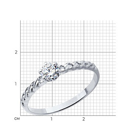 Кольцо SOKOLOV - Серебро 925, Фианит (арт. 94013752)