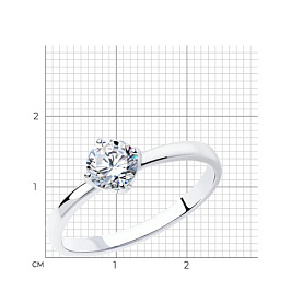 Кольцо SOKOLOV - Серебро 925, Фианит (арт. 94011811)