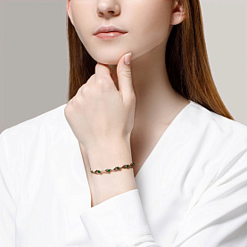 Браслет SOKOLOV - Золото 585, Агат, Фианит (арт. 750239)