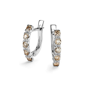 Серьги Дар - Серебро 925, Синтетический муассанит (арт. С-5183рс1620)