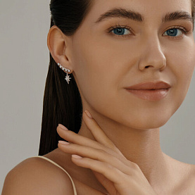 Серьги SOKOLOV - Серебро 925, Фианит (арт. 94025933)