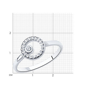 Кольцо SOKOLOV - Серебро 925, Фианит (арт. 94012450)