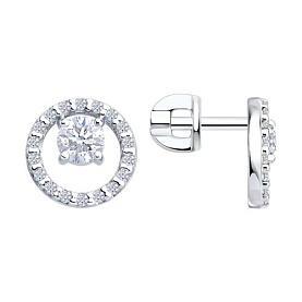 Серьги SOKOLOV - Серебро 925, Фианит (арт. 94026997)