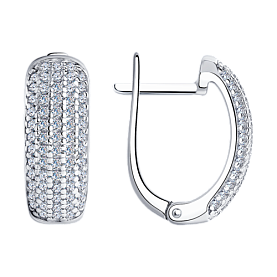 Серьги SOKOLOV - Серебро 925, Фианит (арт. 94024255)