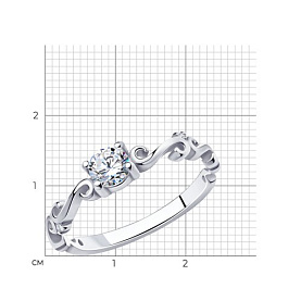 Кольцо SOKOLOV - Серебро 925, Фианит (арт. 94010907)