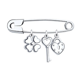 Булавка SOKOLOV - Серебро 925, Фианит (арт. 94040137)